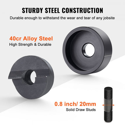 VEVOR Hydraulische perforator Uitbreekponsset 1/2" 3/4" 1" 1-1/4