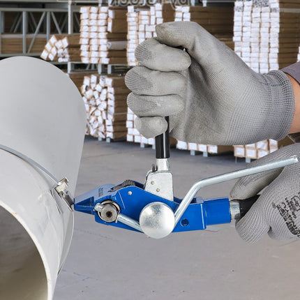 VEVOR bandomsnoeringsset met omsnoeringsspanner, 30 m lengte 304 roestvrijstalen band, 100 metalen afdichtingen, palletverpakking omsnoeringsbandset, bandverpakkingstape voor verpakking