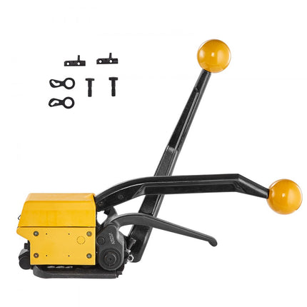 VEVOR staalbandapparaat voor 1/2"-3/4" breedte, 3-in-1 (spanner, crimper, snijder), handmatige tape-verpakkingsbandmachine, verpakkingsmetaalstaalbandbandmachine voor Edels