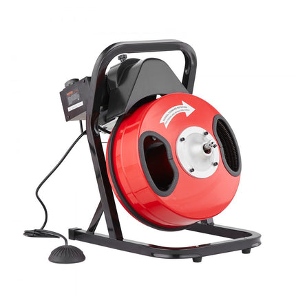 VEVOR 5-10cm pijpreinigingsmachine pijpreinigingsapparaat handleiding 15mx12,7mm kabel