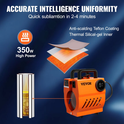 VEVOR Warmte Persmachine Transferpers Hittepers Mok Sublimatiepers Mokpers 11-15 oz 350W Mokdruk Sublimatiepers Draagbare Mokpersmachine Mokpers