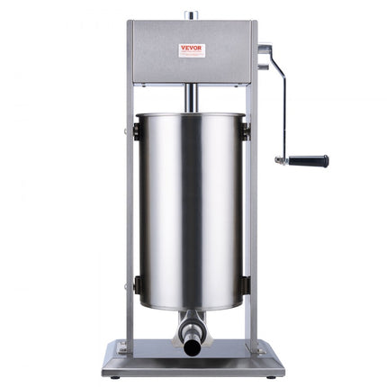 VEVOR Handmatige Worstvuller 15L Verticale Worstmachine Roestvrijstalen Worst