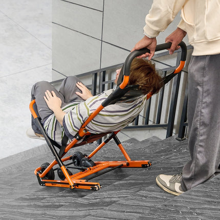 VEVOR EMS-trapstoel, 159 kg draagvermogen, opvouwbare noodtrapklimrolstoel van aluminium, 855x530x1350 mm, traplift, ambulance, brandweerman, evacuatie voor ouderen en gehandicapten