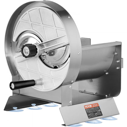 VEVOR Handmatige groente-fruitsnijder 0-12 mm dikte verstelbare snijmachine Roestvrijstalen voedselsnijder met 2 reservemessen voor aardappelen, komkommers, citroenen, tomaten