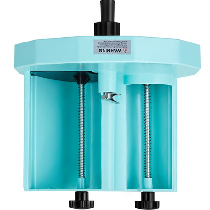 VEVOR Handmatige groente- en fruitsnijder, 0-12 mm dikte, verstelbare commerciële snijmachine, dubbele invoergaten, voedselsnijder met roestvrijstalen mes voor komkommers, citroenen, tomaten