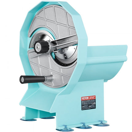 VEVOR Handmatige groente- en fruitsnijder, 0-12 mm dikte, verstelbare commerciële snijmachine, dubbele invoergaten, voedselsnijder met roestvrijstalen mes voor komkommers, citroenen, tomaten