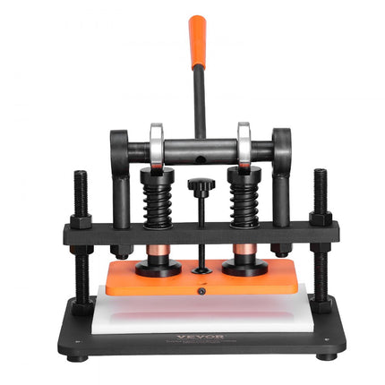 VEVOR leerponsmachine Handmatige leersnijmachine 26 x 15 cm, leer embossingmachine 1,5 t Zware leerponsmachine Geschikt voor leer, PVC/EVA-schuim, niet-klevende materialen