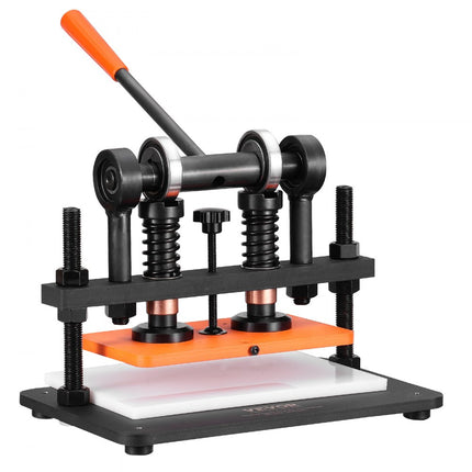 VEVOR leerponsmachine Handmatige leersnijmachine 26 x 15 cm, leer embossingmachine 1,5 t Zware leerponsmachine Geschikt voor leer, PVC/EVA-schuim, niet-klevende materialen