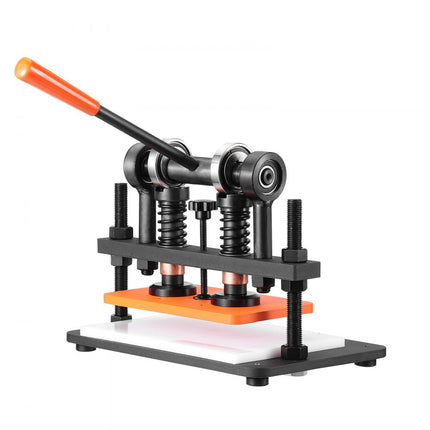 VEVOR leerponsmachine Handmatige leersnijmachine 26 x 15 cm, leer embossingmachine 1,5 t Zware leerponsmachine Geschikt voor leer, PVC/EVA-schuim, niet-klevende materialen