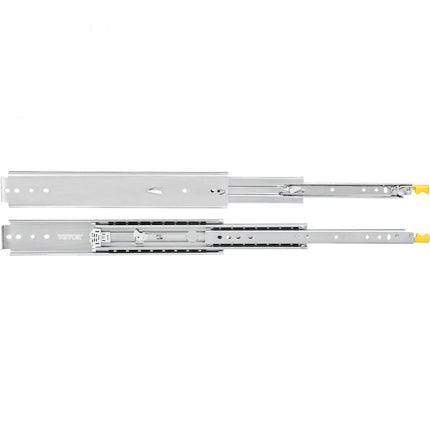 VEVOR Ladegeleider Lade Rails Ladeglijbanen met Slot 1 Paar 28 inch Zwaar Industrieel Staal tot 500 lbs Capaciteit 3-voudig Volledige Verlenging
