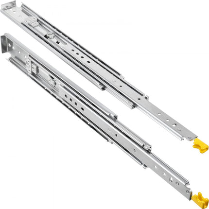 VEVOR Ladegeleider Lade Rails Ladeglijbanen met Slot 1 Paar 56 inch Zwaar Industrieel Staal tot 500 lbs Capaciteit 3-voudig Volledige Verlenging