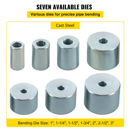YP-9 Handmatige pijpenbuiger met 7 buigmatrijzen 1"- 3" pijpenbuiger