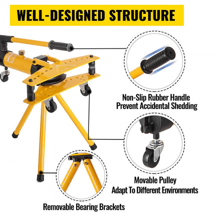 VEVOR Handmatige hydraulische pijpbuiger Scheepsbouwmachine-industrie.Hoge kwaliteit