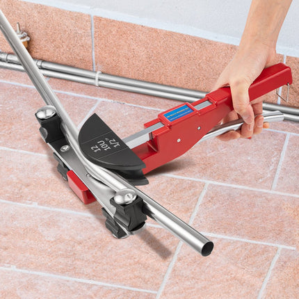 VEVOR pijpenbuiger, 7 matrijzen 1/4-7/8 inch 6-22 mm ratelpijpenbuigerset, 90° handpijpenbuiger met omkeerbuigopzet, 10 KN buigkracht handbuigmachine