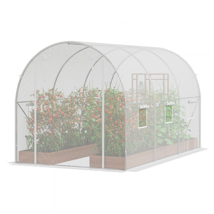 VEVOR kas tunnelkas koudframe tomatenhuis 292x196x190cm wit