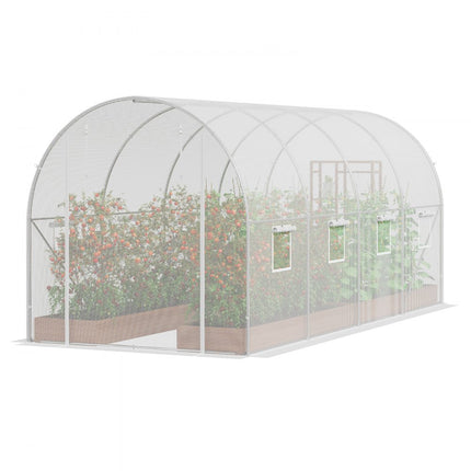 VEVOR kas tunnelkas koudframe tomatenhuis 445x194x192cm wit