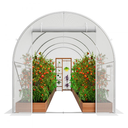 VEVOR kas tunnelkas koudframe tomatenhuis 445x194x192cm wit