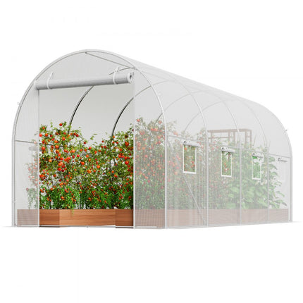 VEVOR kas tunnelkas koudframe tomatenhuis 445x194x192cm wit