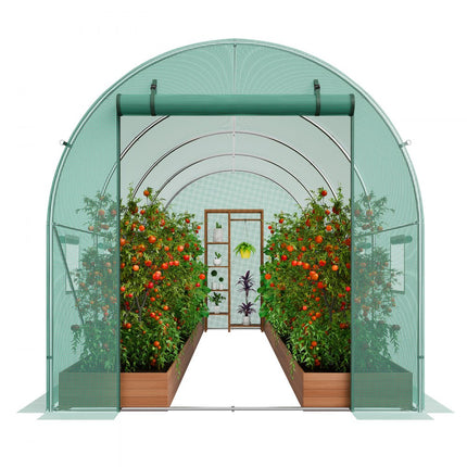 VEVOR kas tunnelkas koudframe tomatenhuis 445x194x192cm groen