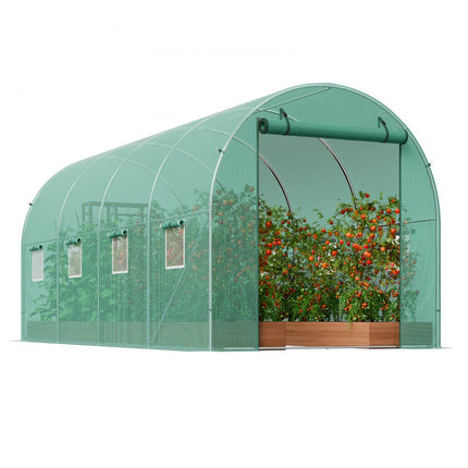 VEVOR kas tunnelkas koudframe tomatenhuis 445x194x192cm groen