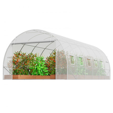 VEVOR kas tunnelkas koudframe tomatenhuis PE 590x295x198cm wit