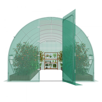 VEVOR kas tunnelkas koudframe tomatenhuis 590x295x225cm groen