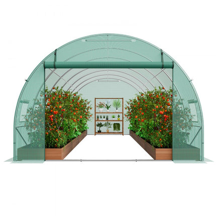 VEVOR kas tunnelkas koudframe tomatenhuis 590x295x198cm groen