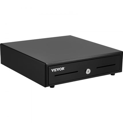 VEVOR Kassalade, 13 inch 2 Ontgrendelingsmanieren Kassa Inzetbak, Volledig Verwijderbaar Ontwerp met 4 Bill 5 Muntgeldlade met 2 Sleutels, Compacte Kassa's voor Supermarkt Bar Coffeeshop Restaurant