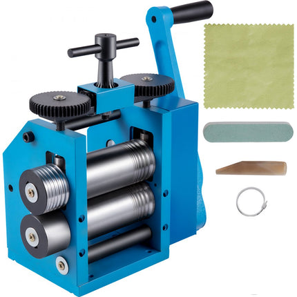 VEVOR Handmatige Combinatie Walsmachine 3"/76 mm Juwelier Koudwalsen van Metaal Walserij Met
