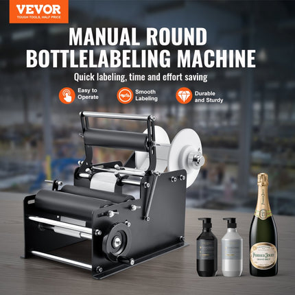 VEVOR etiketteermachine handmatig 15-20 etiketten per minuut etiketpistool etiketbreedtes van 10-130 mm, etiketlengtes van 10-300 mm prijskaartjes etiketteermachine flessenetiketteermachine