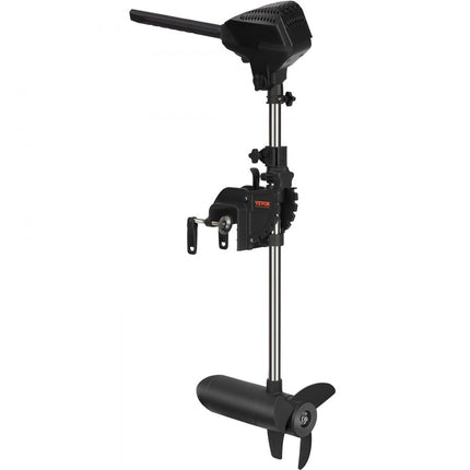 VEVOR elektromotor 24V vaarbewijsvrije bootmotor elektrische boot buitenboordmotor 1500-1700rpm versnellingen vooruit/achteruit selecteerbare elektromotor golflengte instelbaar 10 LED displays