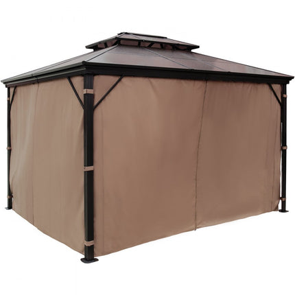 VEVOR Patio Gazebo Hardtop Gazebo, Totale Afmeting 3 x 3,6 m, Patio Gazebo Hardtop Gazebo with Mosquito Netting, Aluminium en 180 g Polyester Doek, Outdoor Gazebo Canopy, met Waterdichte Dubbele Laag