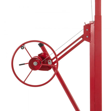 VEVOR Platenlift Gipsplaten 68 kg Gewichtscapaciteit Paneellift Gipsplaten 120 cm-335 cm Hoogte Gipsplaten Lift van Koolstofstaal met Drie Vergrendelbare Wielen voor het Optillen van Gipsplaat, Plank