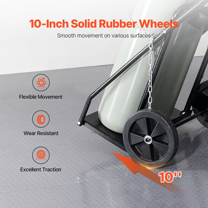 VEVOR laswagen gasflessenwagen zuurstofacetyleentankwagen met massieve wielen