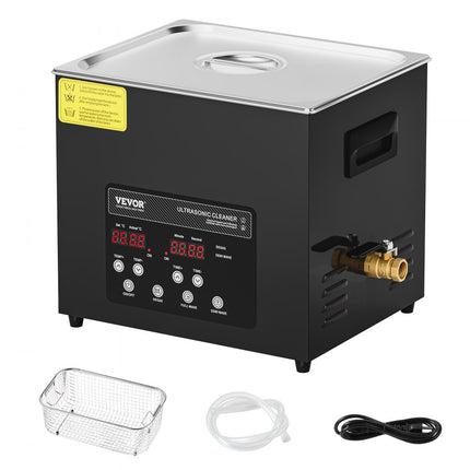 VEVOR Ultrasone reiniger 10L Reinigingsmachine met timerverwarming en mand 240W