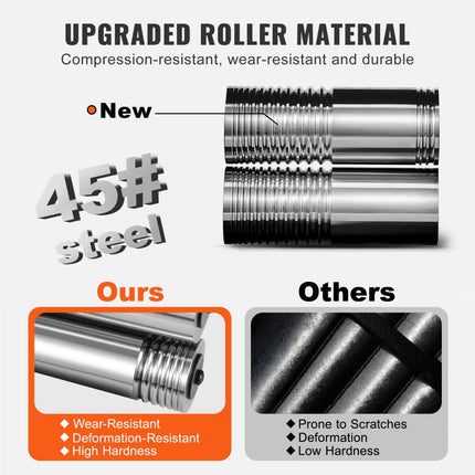 VEVOR 3 in 1 handwalserij 57 mm combinatie walserij, handwalserij sieraden walserij instelbare dikte van 0 tot 5,5 mm, handwalserij machine voor platina/K-goud/messing/aluminium