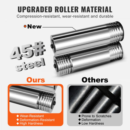 VEVOR 3 in 1 handwalserij 75 mm combinatiewalserij, handwalserij sieradenwalserij instelbare dikte van 0,03 tot 6,5 mm, handwalserijmachine voor platina/K-goud/messing