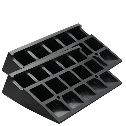 VEVOR 2x drempeloprijplaat, massief rubber, deurdrempeloprijplaat, max. draagvermogen tot 15 ton, oprijplaat, 48,3 x 33 x 12,7 cm, rolstoeloprijplaat, oprijplaat, rubberen oprijplaat, ideaal voor oneffenheden en stoepranden