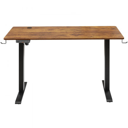 VEVOR Bureau in hoogte verstelbaar elektrisch, 120 x 80 cm sta-bureau, 0,72-1,1 m verstelbare geheugenbediening, groot computerbureau 82 kg belastbaar bruin bureau pc-tafel sta-bureau