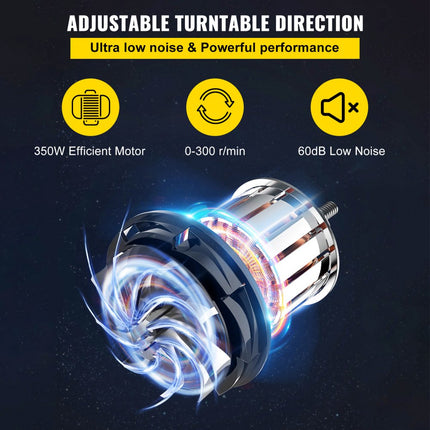 VEVOR Pottenbakkersschijf Aardewerk Wiel Keramische Machine 28cm 450W Benen Optillen Voetpedaal