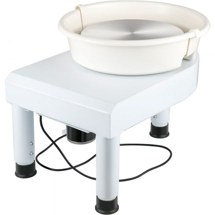 VEVOR Pottenbakkersschijf Aardewerk Wiel Keramische Machine 28cm 450W Benen Optillen Voetpedaal