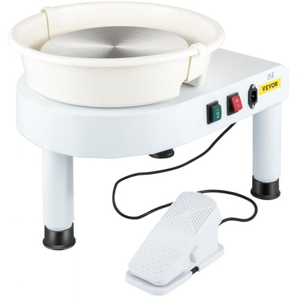 VEVOR Pottenbakkersschijf Aardewerk Wiel Keramische Machine 28cm 450W Benen Optillen Voetpedaal