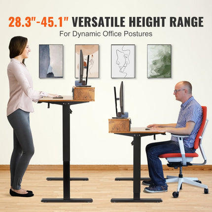 VEVOR In hoogte verstelbaar sta-bureau 47,2 x 23,6 inch dubbele monitorverhoger werkstation