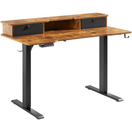 VEVOR In hoogte verstelbaar sta-bureau 47,2 x 23,6 inch dubbele monitorverhoger werkstation
