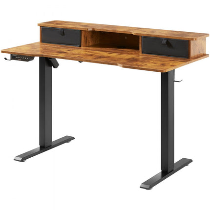 VEVOR In hoogte verstelbaar sta-bureau 47,2 x 23,6 inch dubbele monitorverhoger werkstation
