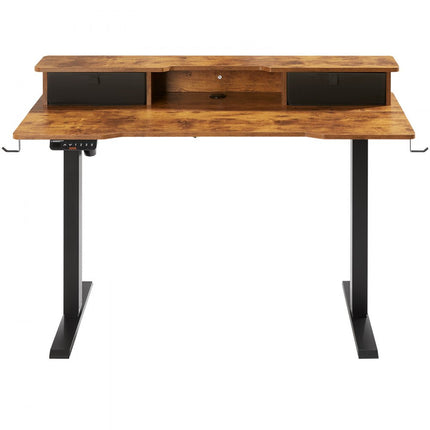 VEVOR In hoogte verstelbaar sta-bureau 47,2 x 23,6 inch dubbele monitorverhoger werkstation