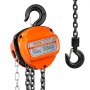 VEVOR Rateltakel katrolblok 0,5T draagvermogen kettingtakel 2,8m hijshoogte kabel met 360° draaibare haaktakel Ф6x18mm hijsketting hefboomtakel van
