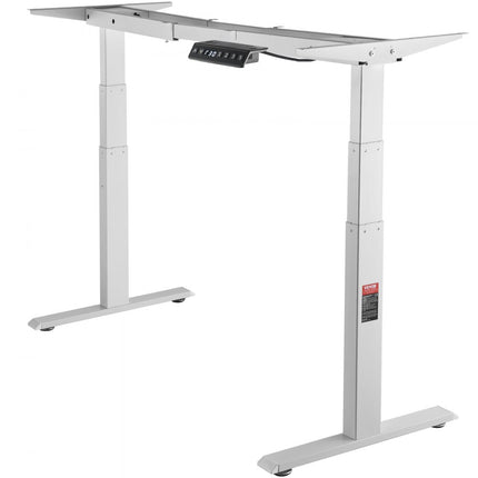 VEVOR bureauframe met dubbele motor, verstelbare hoogte 65-129 cm en lengte 110-178 cm, elektrisch verstelbaar tafelframe, ergonomische doe-het-werkstationbasis, 3 posities (alleen frame)