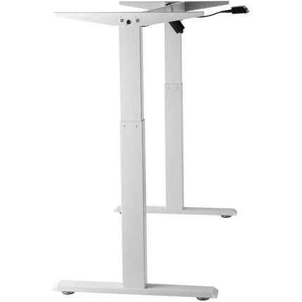 VEVOR bureauframe, verstelbaar 70-117 cm hoogte en 95-158 cm lengte, elektrisch bureauframe voor computerbureaus, ergonomische doe-het-werkstationbasis voor kantoor thuis (alleen wit frame)