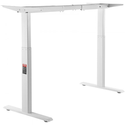 VEVOR bureauframe met dubbele motor, verstelbare hoogte 70-117 cm en lengte 110-178 cm, elektrisch verstelbaar tafelframe, ergonomische doe-het-werkstationbasis (alleen wit frame)